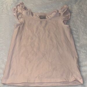 Tahari Light Pink Ruffled Sleeve Kids Tee